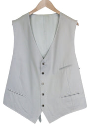 SUITSUPPLY Ferrara Men's Waistcoat UK56R Grey Cotton Cashmere Classic Vest