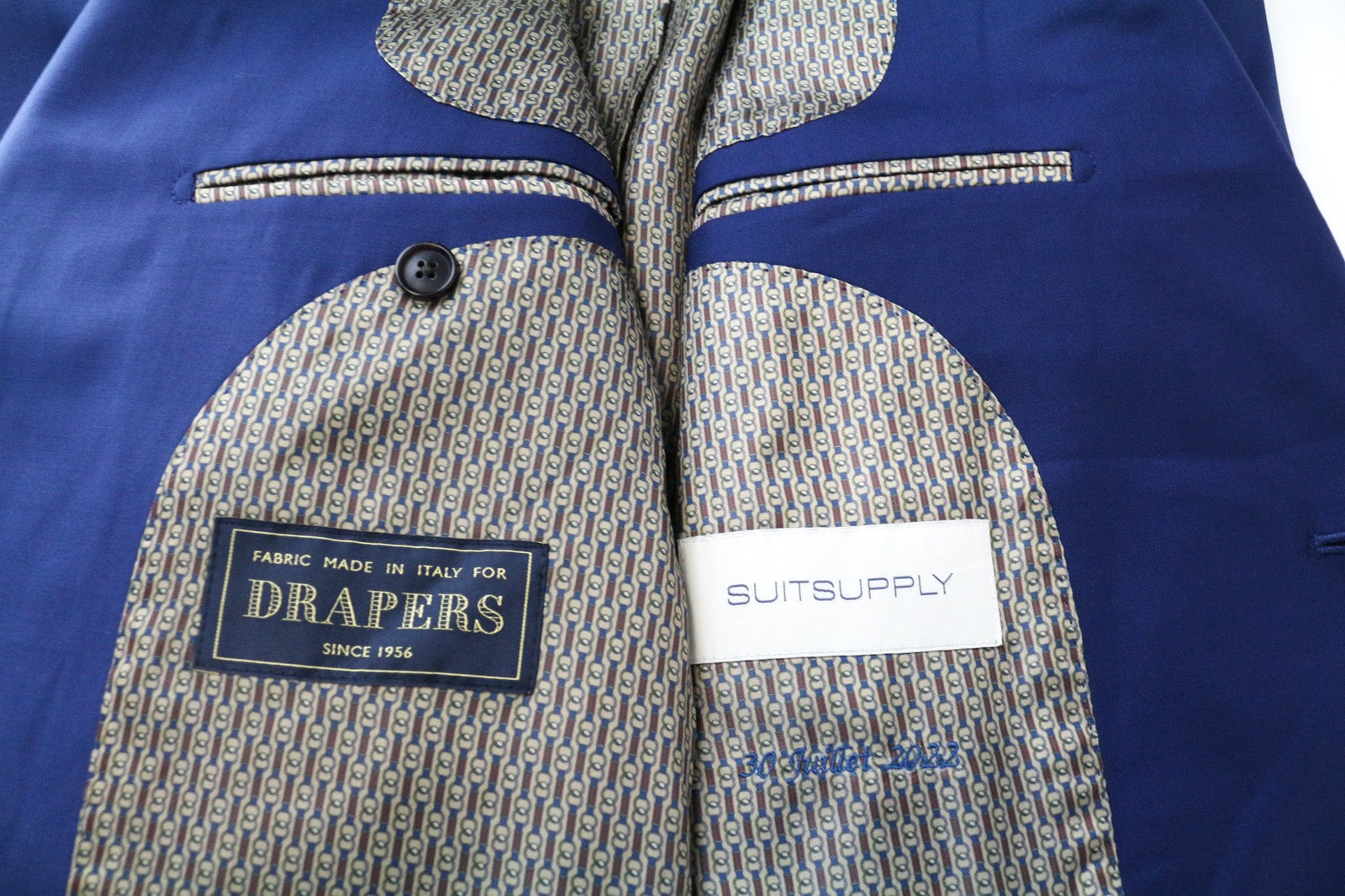 SUITSUPPLY La Spalla Men's Blazer UK40S Blue Wool Single Breasted Notch Lapel