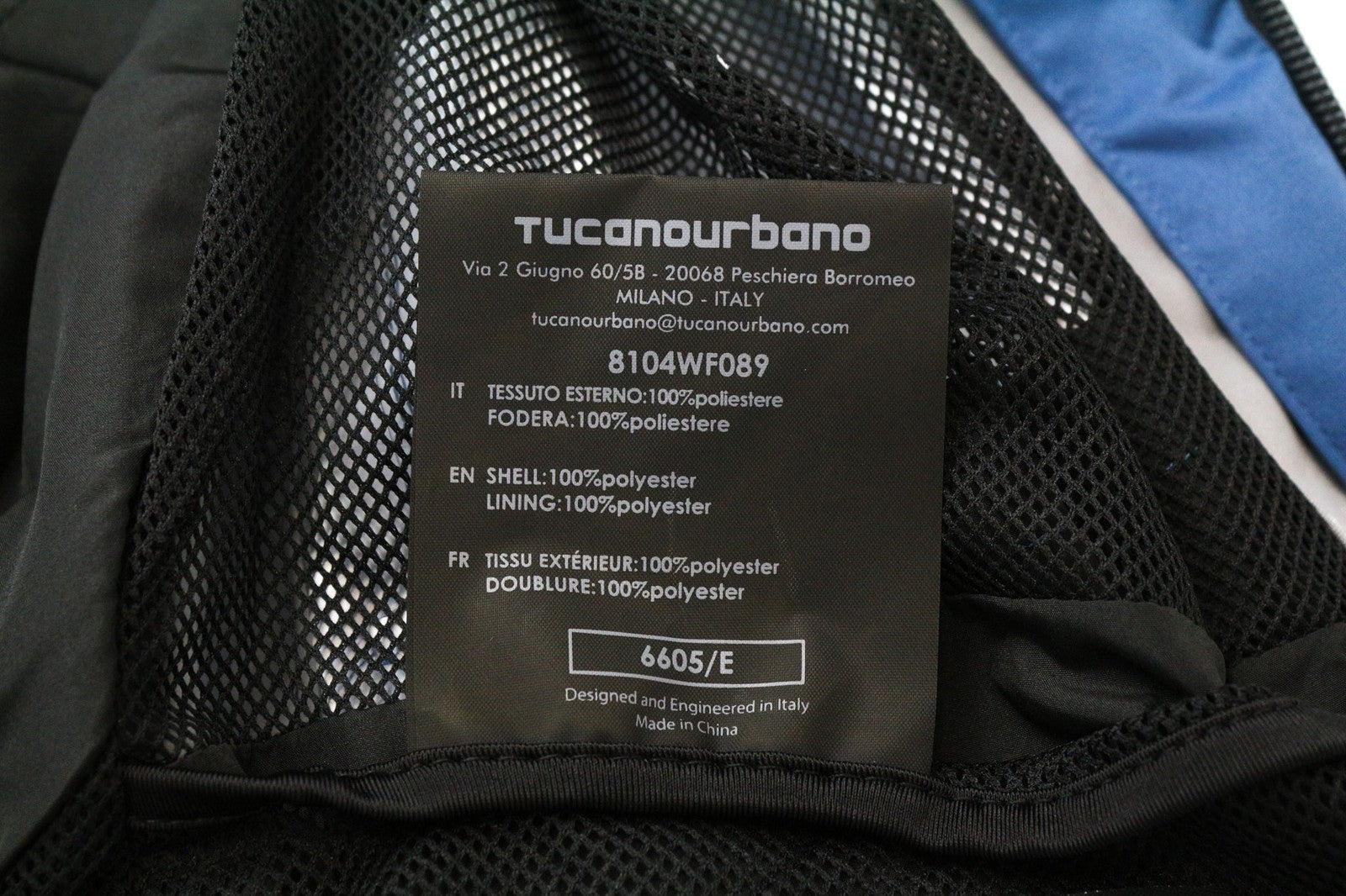 TUCANO URBANO Ire moteriška striukė S mėlyna vandeniui atspari gobtuvas motociklininkui 