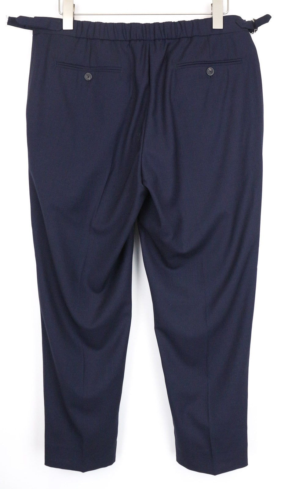 SUITSUPPLY Soho Men's Trousers UK36R Blue Wool Pleated Formal Side Adjusted