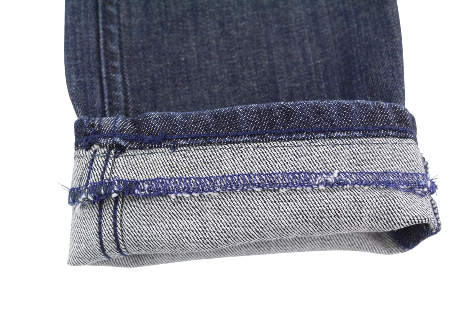 ACNE Hex/Over moteriški džinsai W26 tamsiai mėlyni išblukę ūsai tiesus kirpimas 