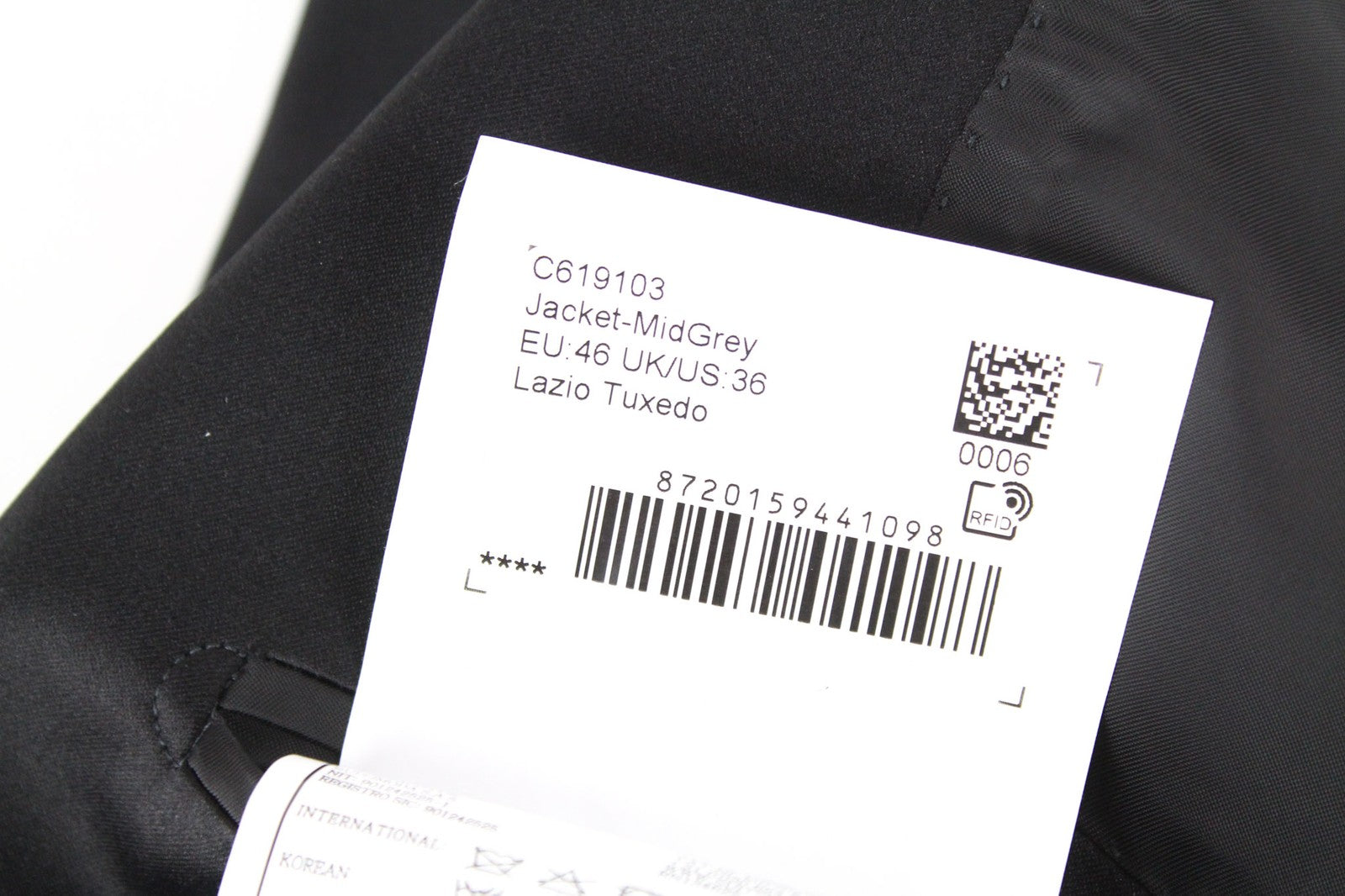 „SUITSUPPLY Lazio“ vyriškas pilkas aksominis plonas smokingo švarkas, UK36R, tamprus medvilninis audinys 