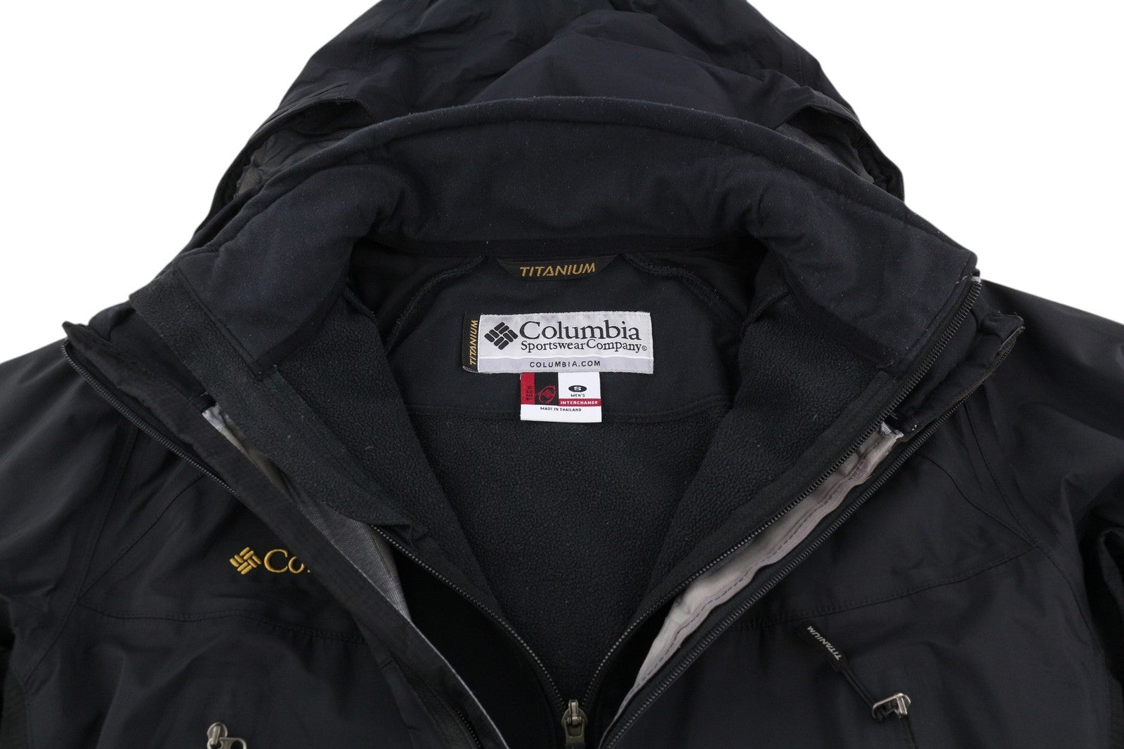 COLUMBIA Titanium vyriška striukė S, juoda, Omni-Tech, vandeniui atspari, išimamas pamušalas 2in1 