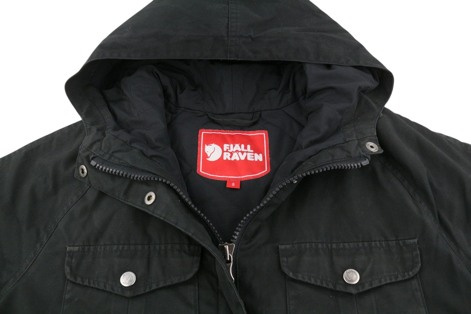 FJALLRAVEN 89259 - Greenland Parka moteriška striukė S, juoda, su gobtuvu, lengva 