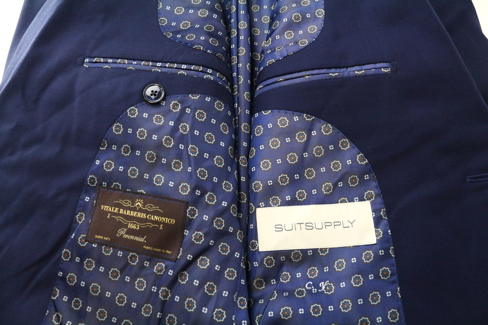 SUITSUPPLY La Spalla Men's Slim Wool Blazer UK36S Blue Perennial Super 110's