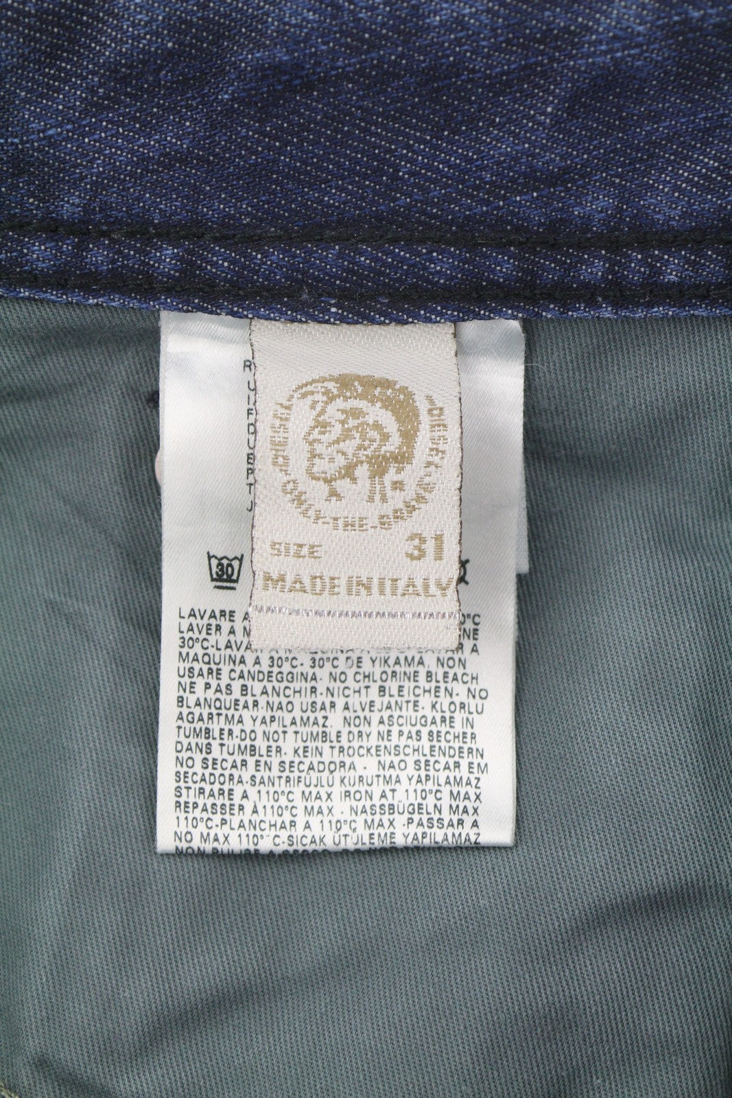 DIESEL Darron 0088Z Men Jeans W31/L34 Dark Blue Faded Straight Fit Button Denim