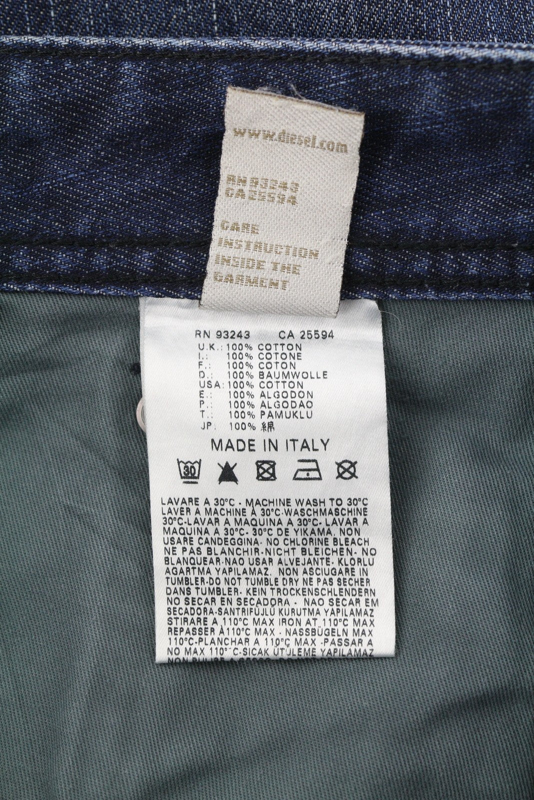 DIESEL Darron 0088Z Men Jeans W31/L34 Dark Blue Faded Straight Fit Button Denim