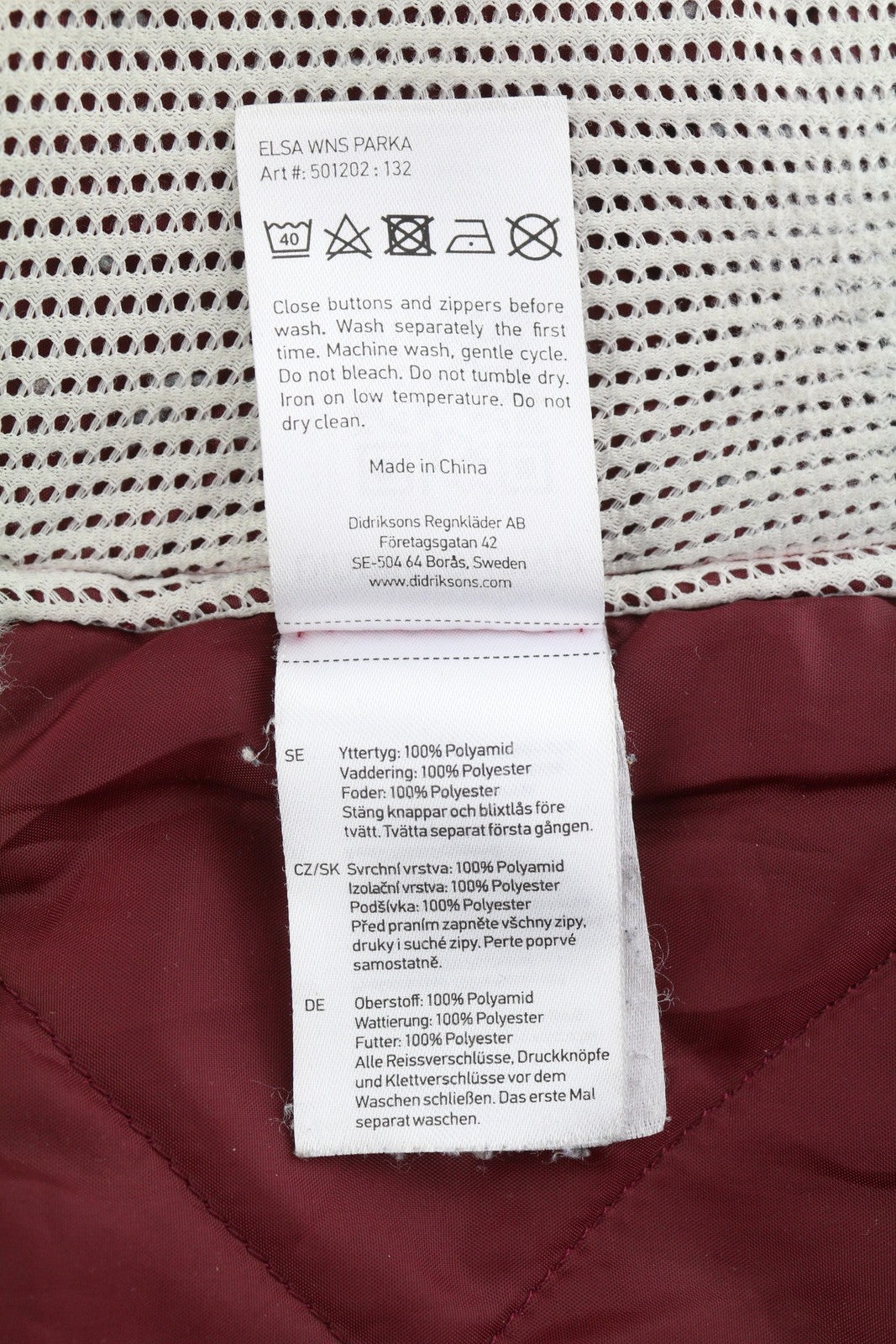 DIDRIKSONS Elsa Parka Women Jacket EU34 Blue Storm System Waterproof Mid-Length