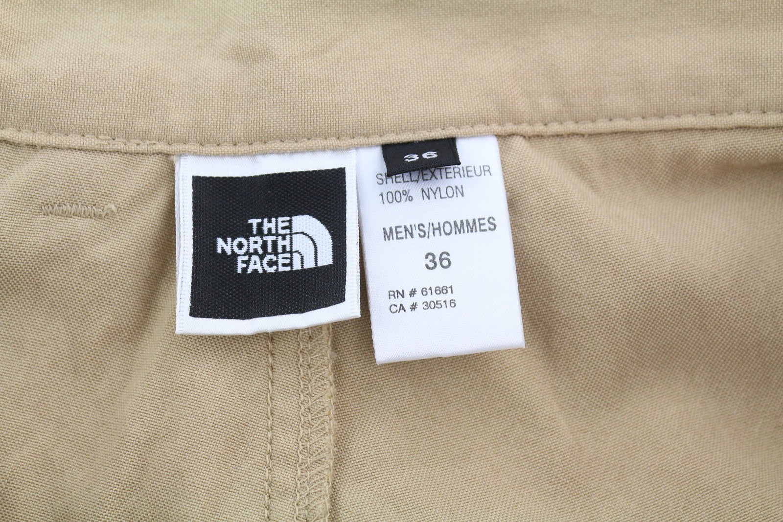 „THE NORTH FACE“ vyriškos kelnės W36, rudos, klostuotos, su užtrauktuku, laisvalaikio žygiams skirtomis kelnėmis 