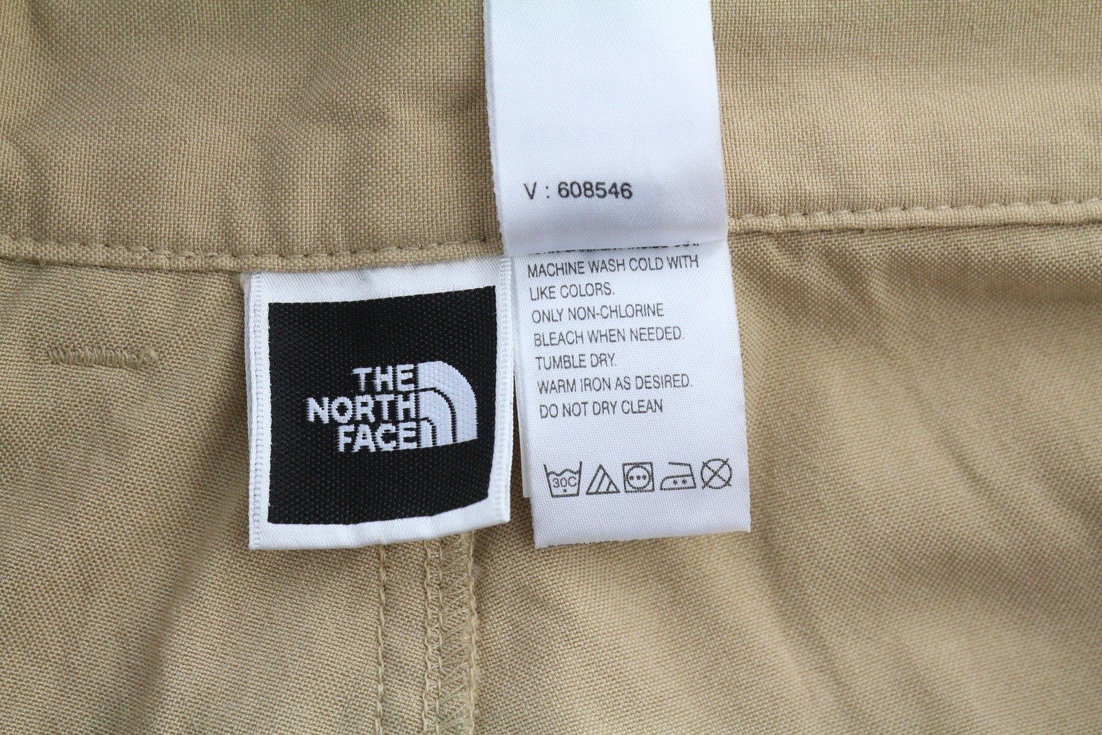 „THE NORTH FACE“ vyriškos kelnės W36, rudos, klostuotos, su užtrauktuku, laisvalaikio žygiams skirtomis kelnėmis 
