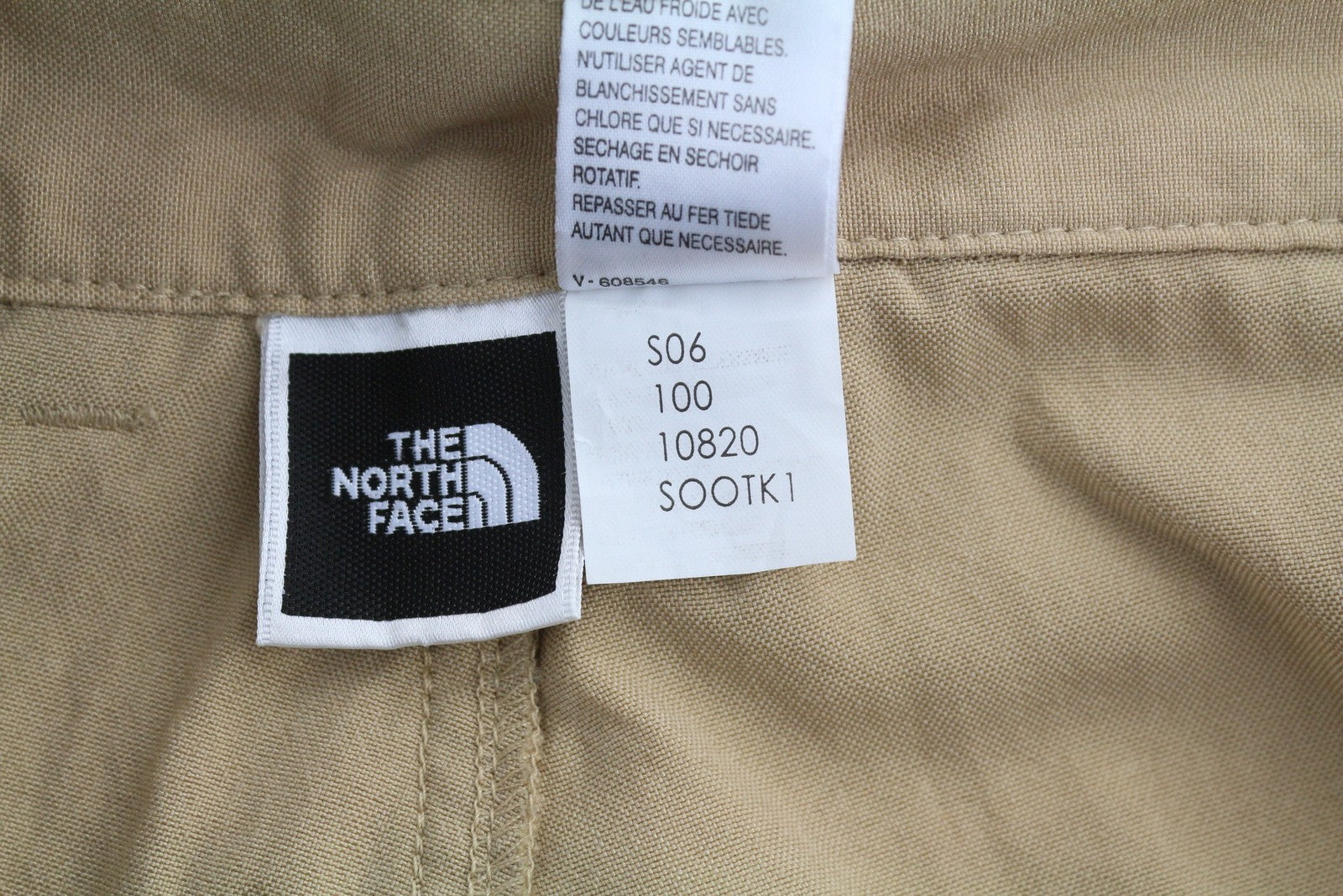 „THE NORTH FACE“ vyriškos kelnės W36, rudos, klostuotos, su užtrauktuku, laisvalaikio žygiams skirtomis kelnėmis 
