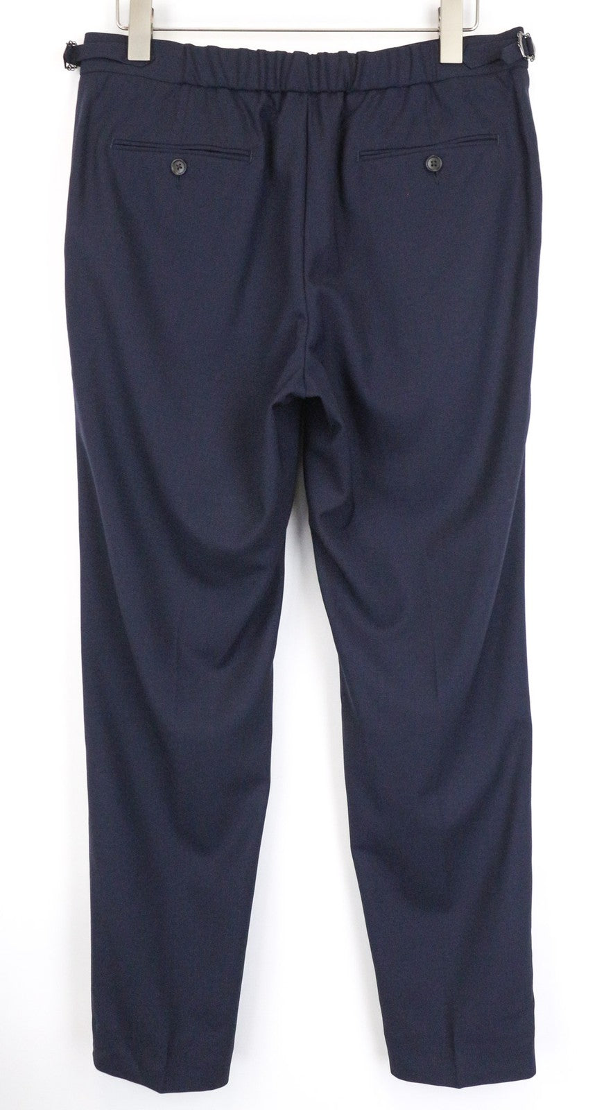 SUITSUPPLY Soho vyriškos kelnės UK34R mėlynos vilnos, plonos, klostuotos priekyje, pamušalu 