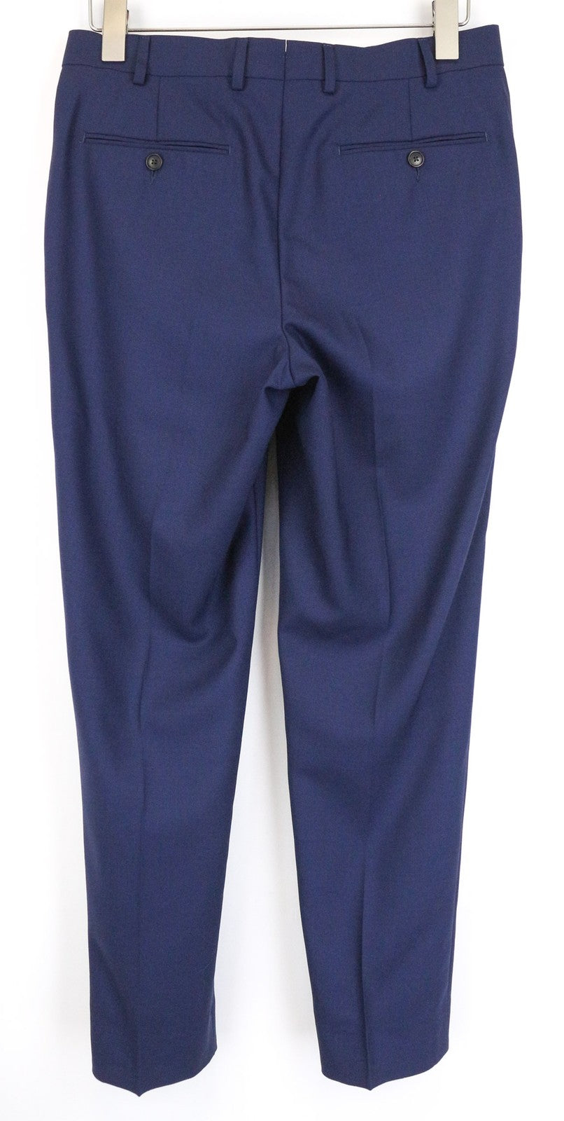 SUITSUPPLY Brescia Men's Trousers UK36S Blue Pure Wool Pleated Formal