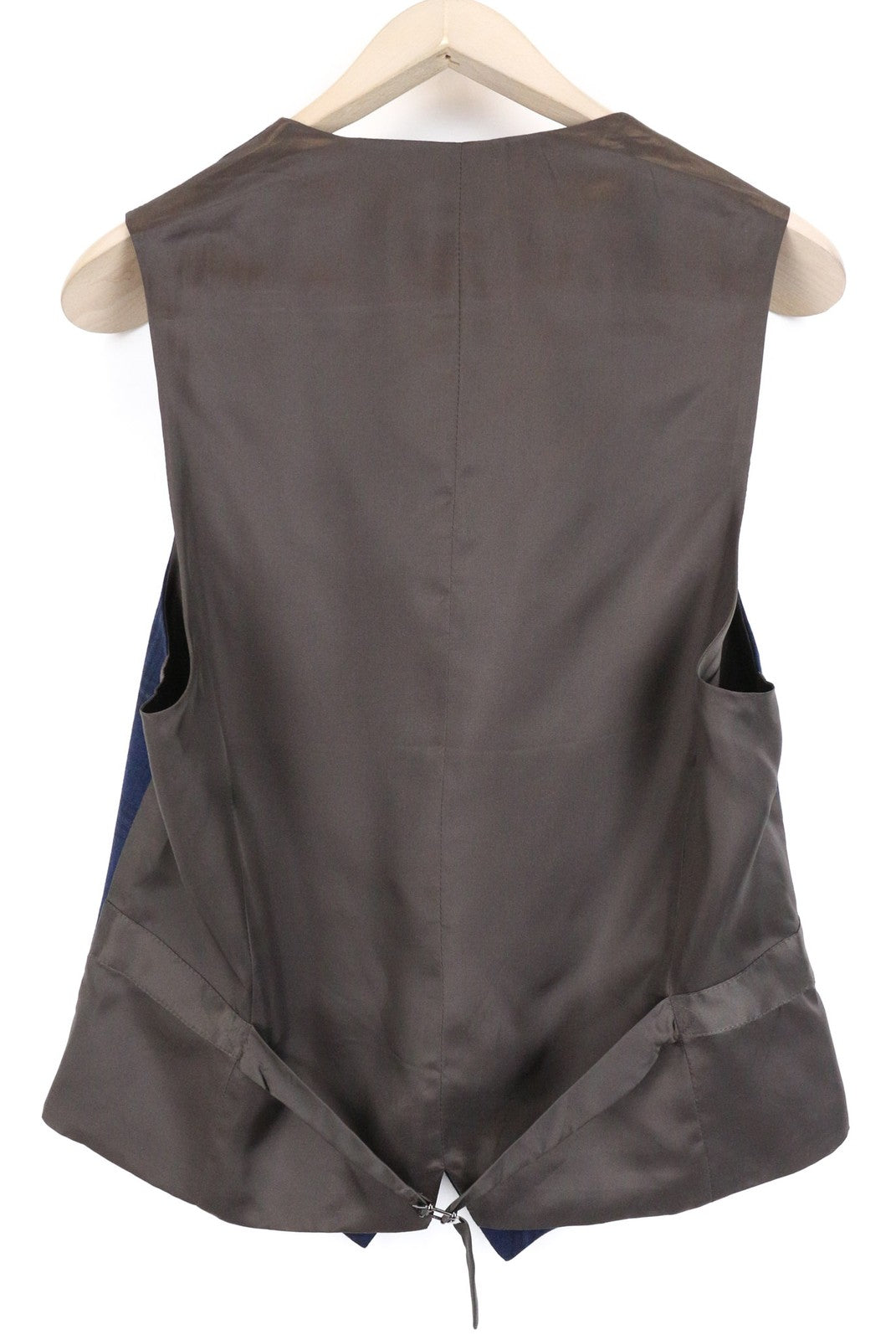 SUITSUPPLY Ferrara Men's Waistcoat UK38R Blue Checked Wool Cashmere Lined