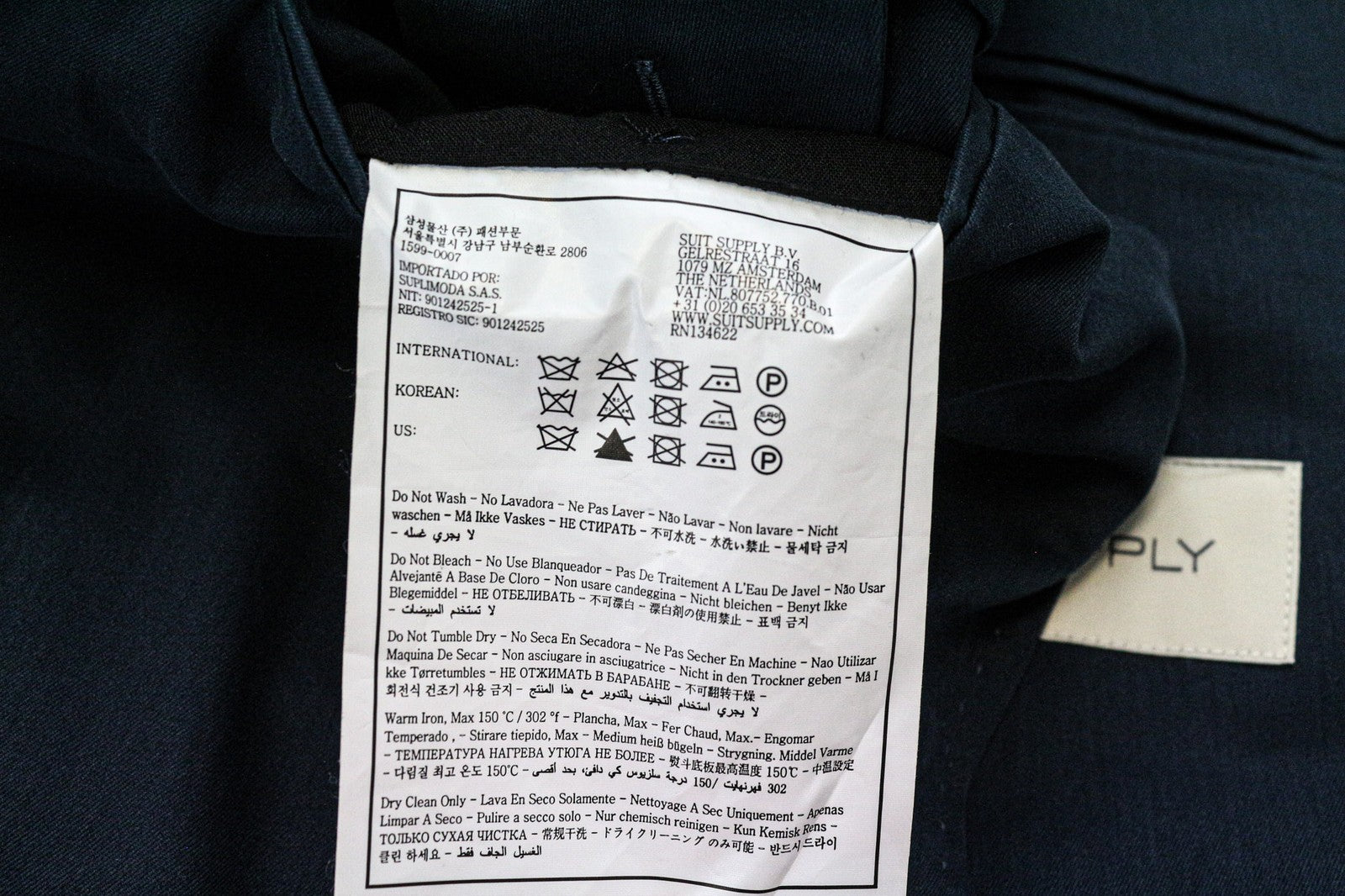 SUITSUPPLY La Spalla Men's Blazer UK48L Blue Green Cotton Cashmere Unlined