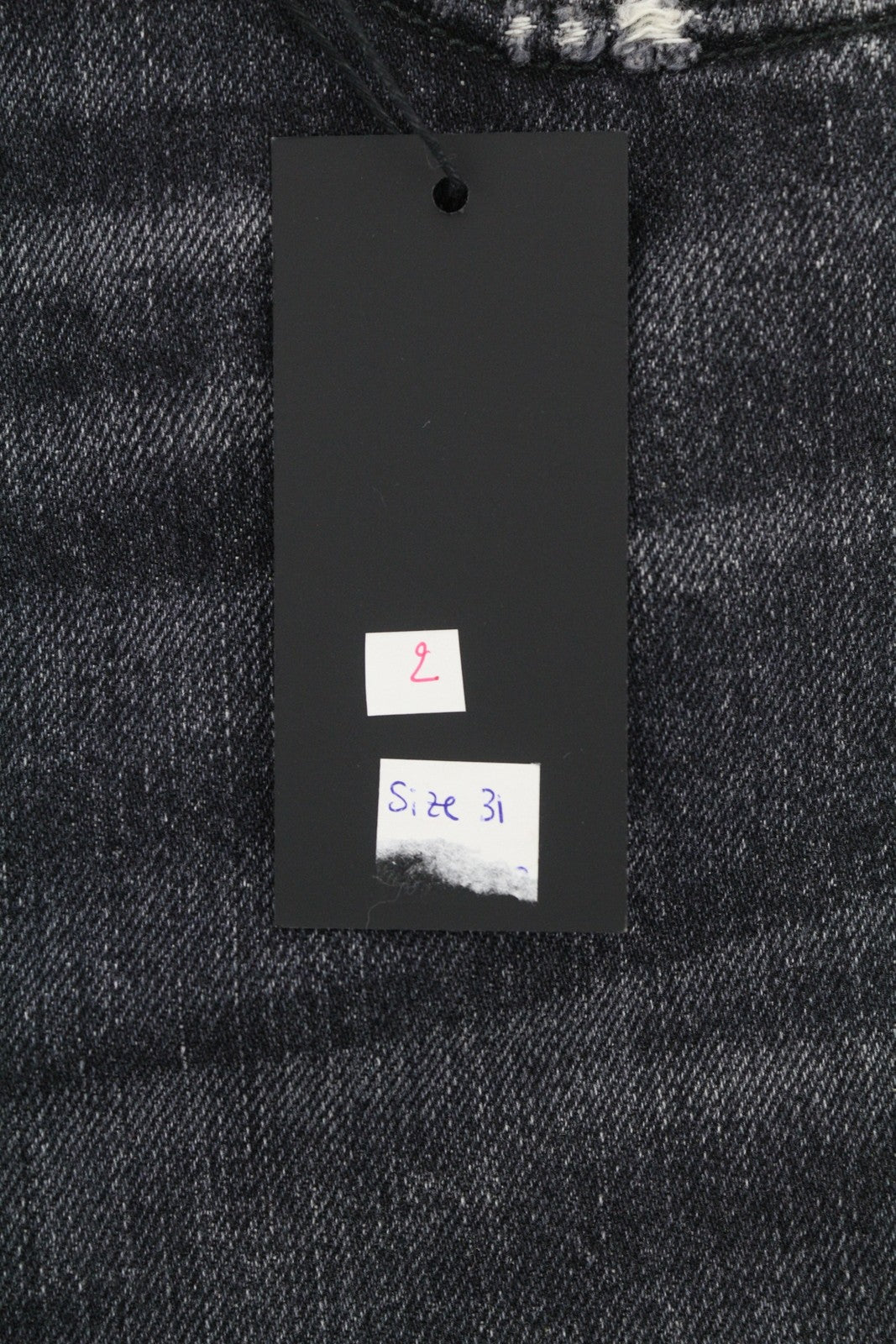 R13 „Ankled D'Arcy“ moteriški džinsai, 31, „Everit“, juodi, skalbti, nusidėvėję, tiesaus kirpimo 