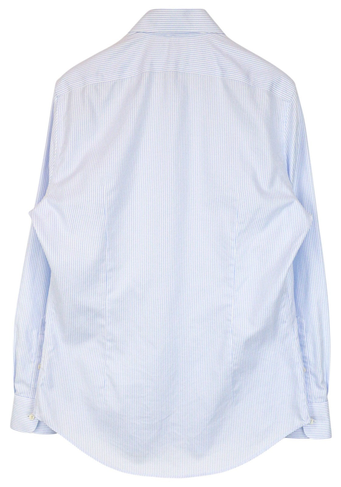 SUITSUPPLY Men's Shirt 42/16.5 Blue Extra Slim Cotton Stripe Long Sleeve