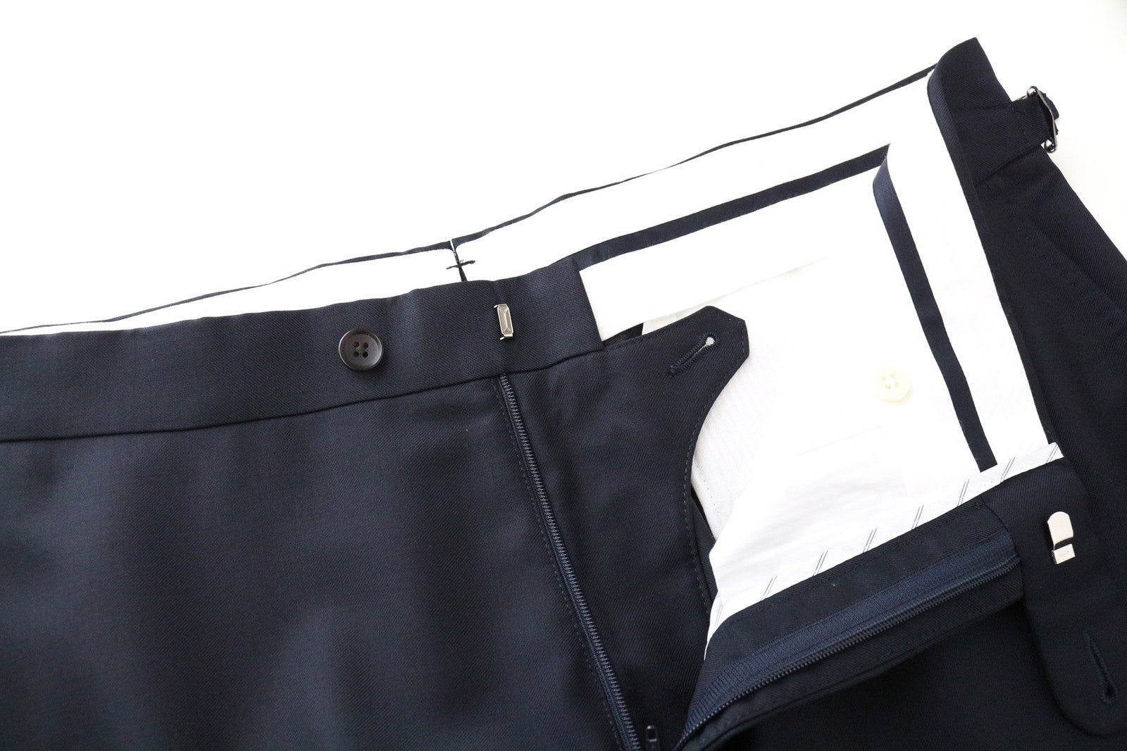 SUITSUPPLY Ferrara Men's Suit UK42R Wool Blue 2Pc Waistcoat Pleated Trousers