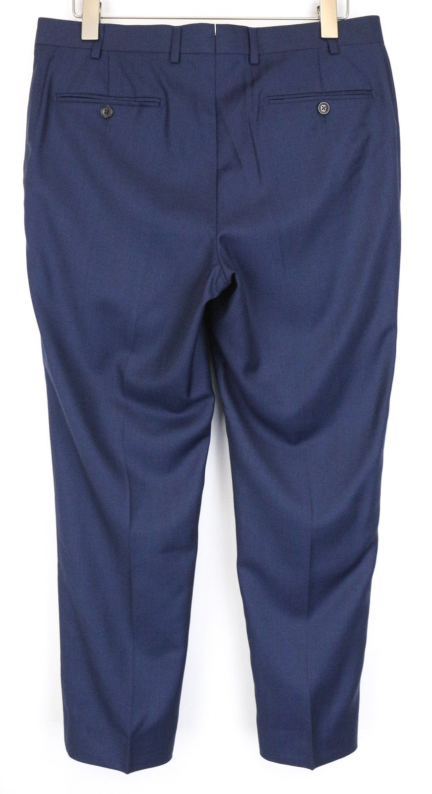 SUITSUPPLY Brescia Men's Trousers UK40S Wool Blue Lined Pleated Front Formal