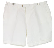 SUITSUPPLY Bennington Men's Shorts UK40R Off-White Linen Cotton Pleated Summer