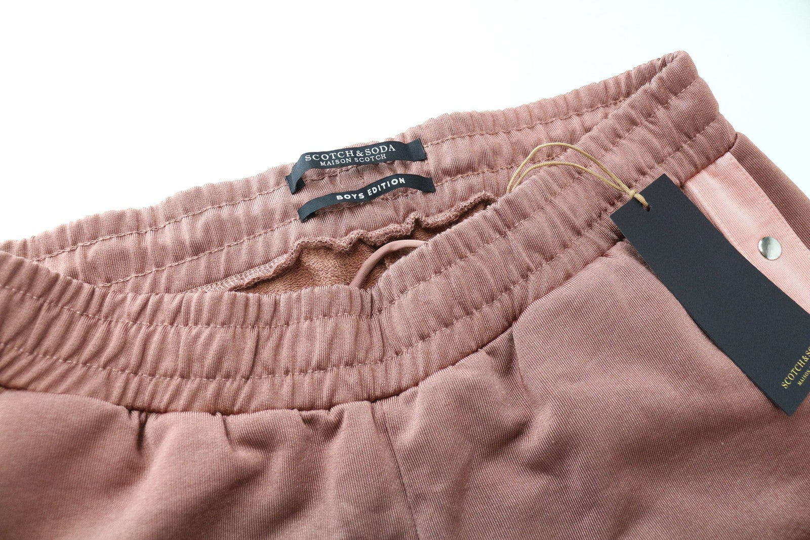 MAISON SCOTCH moteriškos kelnės M rožinės medvilnės mišinio laisvalaikio kelnės su užtrauktukais 