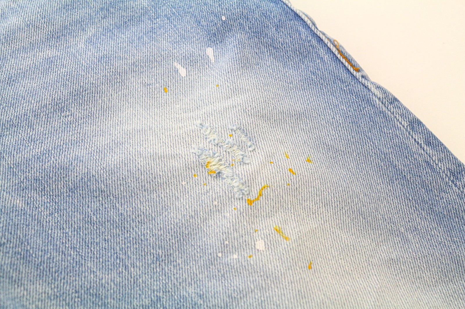 TAKESHY KUROSAWA vyriški džinsai W30 Slim Fit mėlyni dažytos grynos medvilnės skalbti