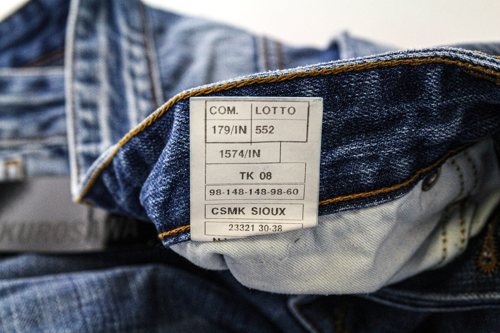 TAKESHY KUROSAWA vyriški džinsai W34 Slim mėlyni grynos medvilnės su sagomis ir skalbti