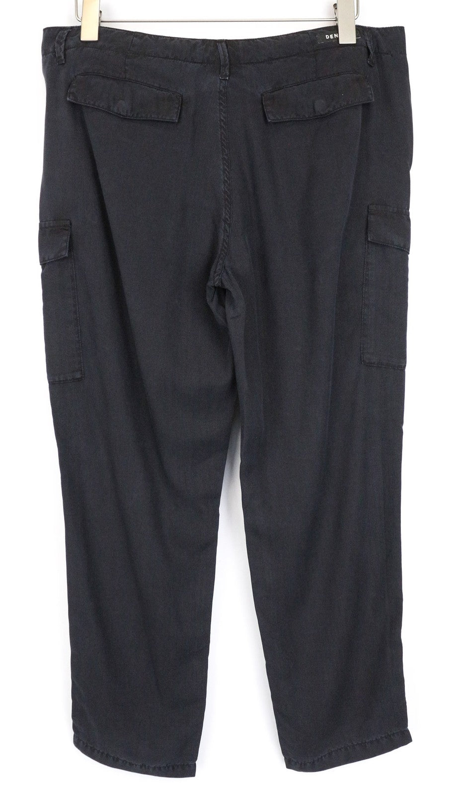 DENHAM Tara moteriškos kelnės W28/L30 juodos laisvalaikio medvilnės mišinio laisvalaikio krovininis audinys 