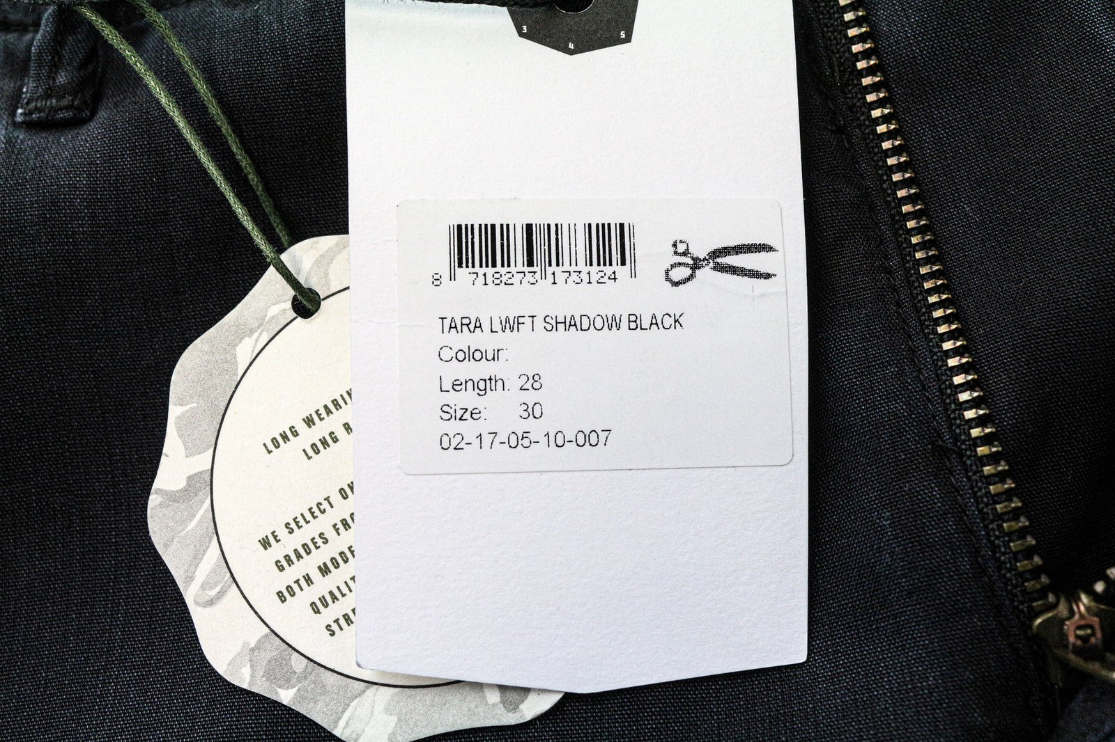 DENHAM Tara moteriškos kelnės W28/L30 juodos laisvalaikio medvilnės mišinio laisvalaikio krovininis audinys 