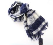 SCOTCH R'BELLE moteriškas šalikas OS mėlynas languotas raštas laisvalaikio pavasario rudens apranga 