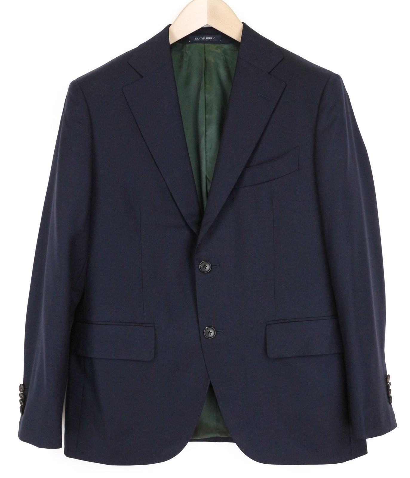 SUITSUPPLY La Spalla Men's Blazer UK38S Blue Wool Single-Breasted Lined Jacket
