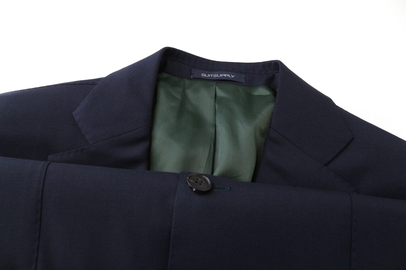 SUITSUPPLY La Spalla Men's Blazer UK38S Blue Wool Single-Breasted Lined Jacket