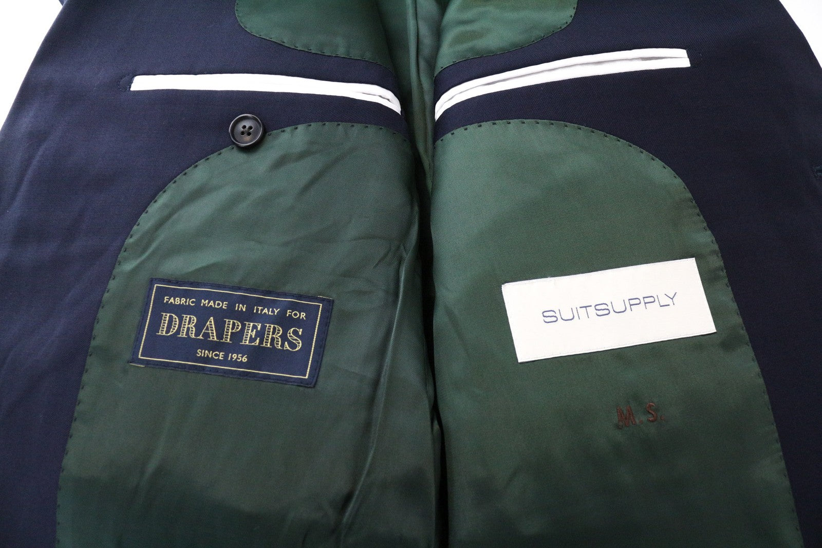 SUITSUPPLY La Spalla Men's Blazer UK38S Blue Wool Single-Breasted Lined Jacket