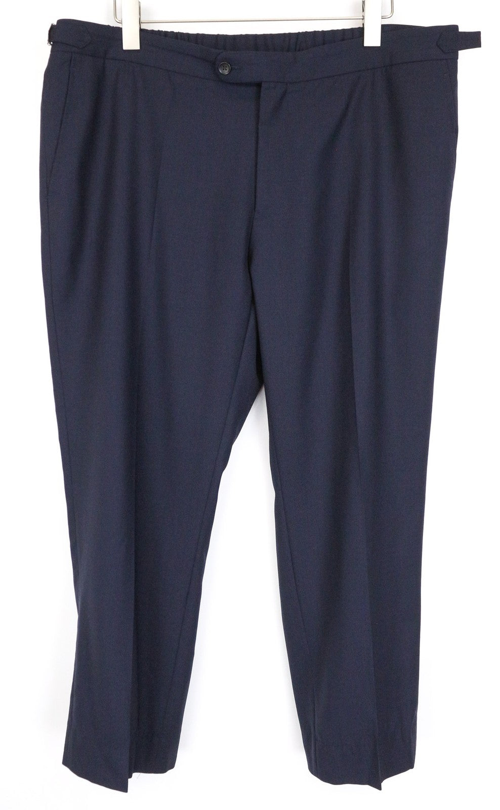 SUITSUPPLY Soho Traveller Men's Pants UK44R Wool Blue Lined Side Adjusters