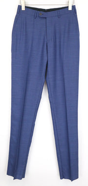 SUITSUPPLY Brescia Men's Pants UK32R Wool Blue Classic Pleated Lined Formal