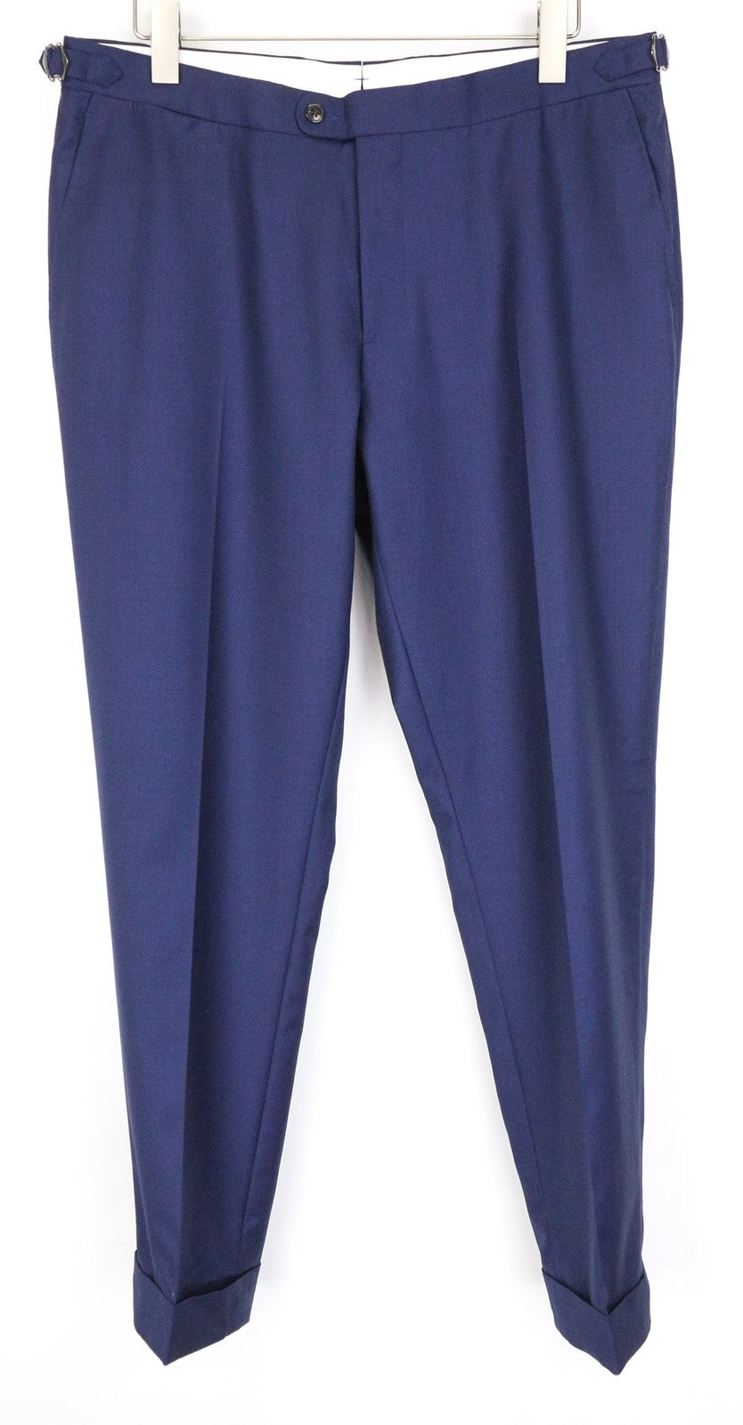 SUITSUPPLY Brescia Men's Trousers UK38S Wool Blue Lined Pleated Classic Cut