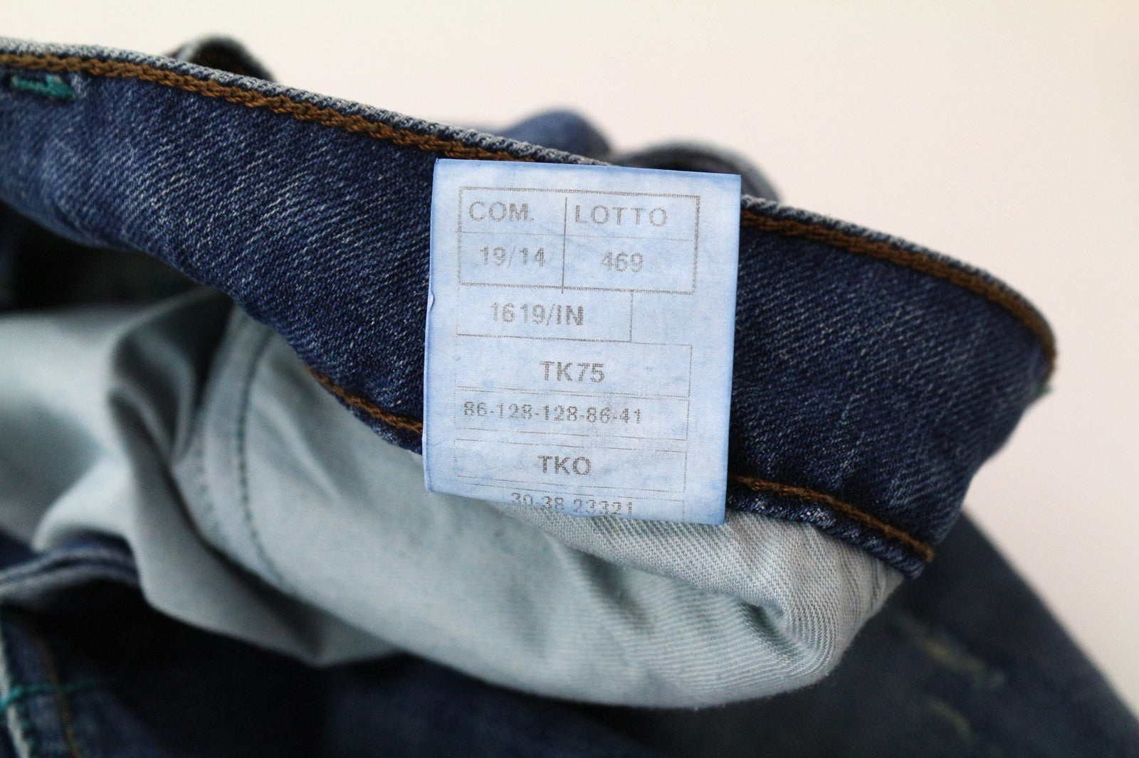 TAKESHY KUROSAWA vyriški džinsai W34 mėlyni, tamprūs, medvilniniai, prigludę, skalbti