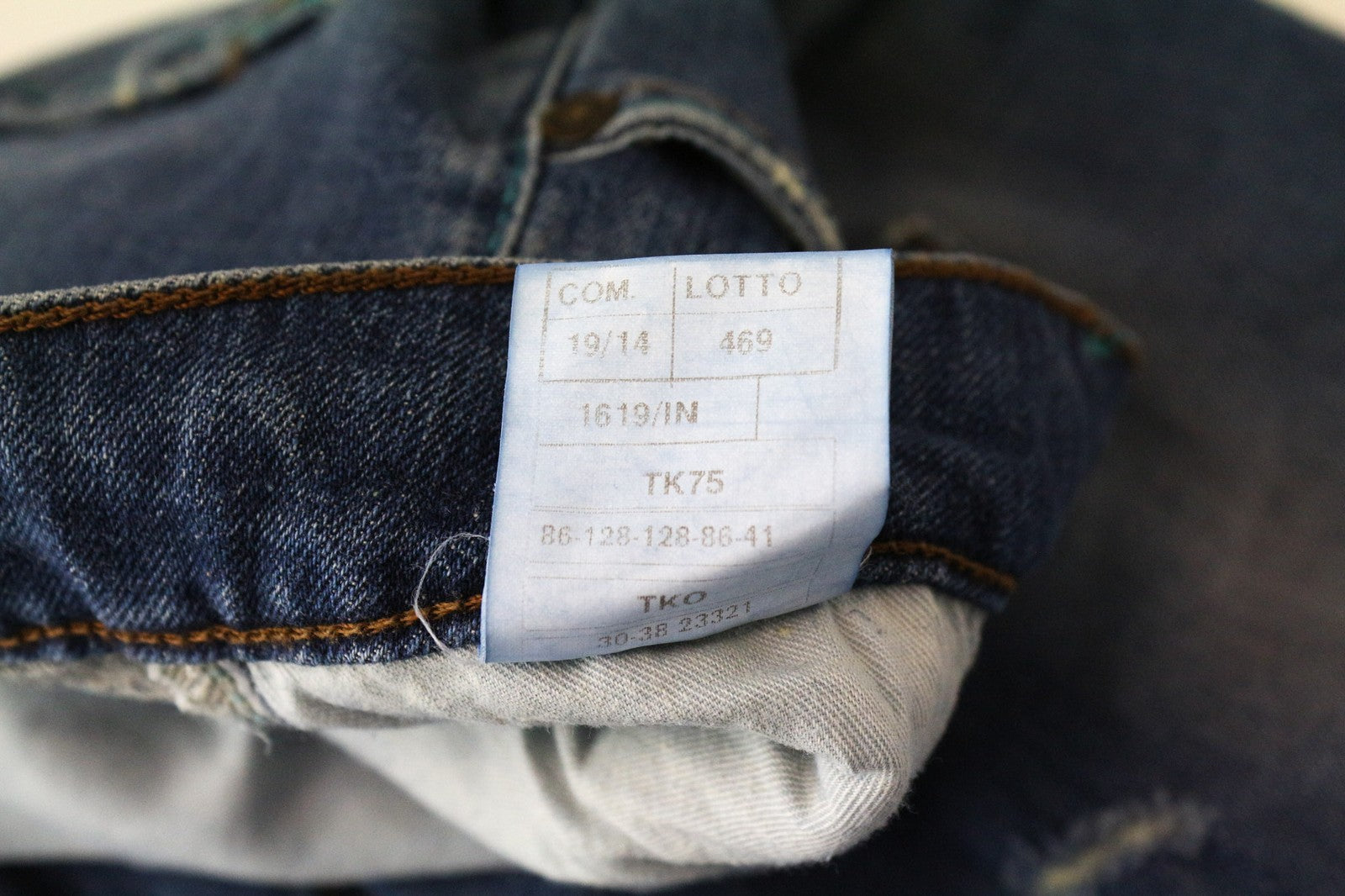 TAKESHY KUROSAWA vyriški džinsai W36 mėlyni, tamprūs, medvilniniai, prigludę, skalbti 