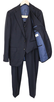 SUITSUPPLY La Spalla Men's Suit UK40R Wool Blue S110s Perennial Slim 3-Piece