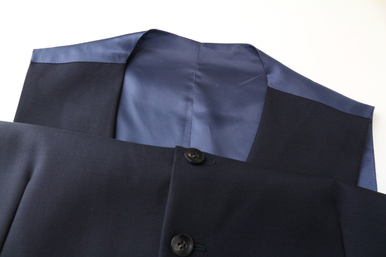 SUITSUPPLY La Spalla Men's Suit UK40R Wool Blue S110s Perennial Slim 3-Piece