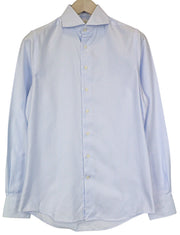 SUITSUPPLY Men's Formal Shirt 37/14.5 Extra Slim Blue Pure Cotton Striped