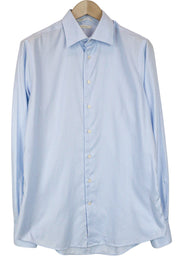 „SUITSUPPLY Traveller“ vyriški formalūs marškiniai, 41/16, ploni, mėlyni, grynos medvilnės, su sagomis 