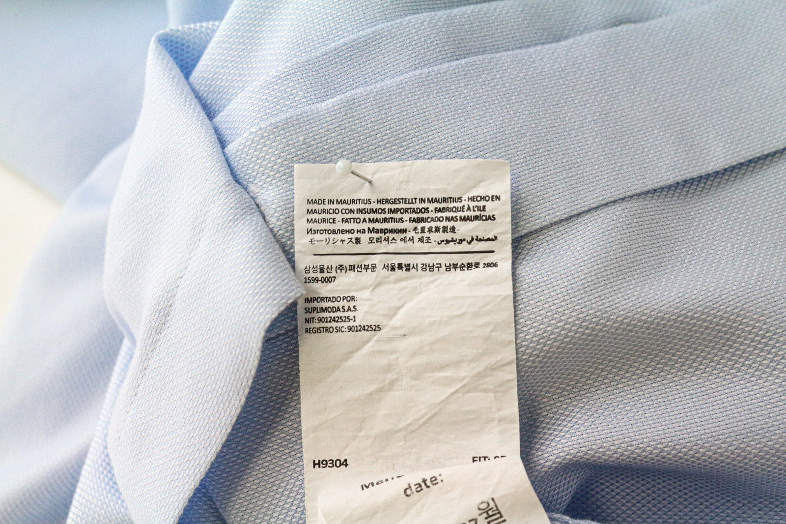 „SUITSUPPLY Traveller“ vyriški formalūs marškiniai, 41/16, ploni, mėlyni, grynos medvilnės, su sagomis 