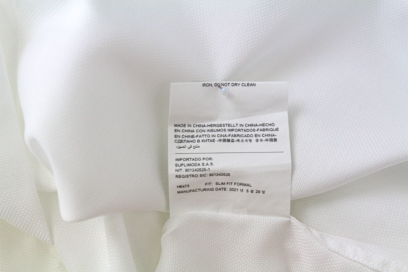 „SUITSUPPLY Traveller“ vyriški formalūs marškinėliai, 38/15, ploni, balti, grynos medvilnės, ilgomis rankovėmis 