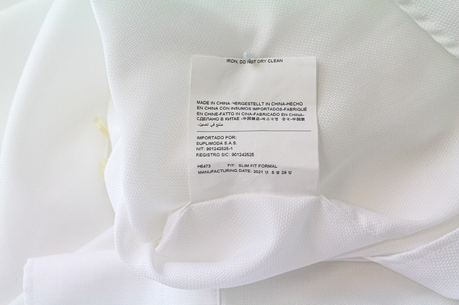 „SUITSUPPLY Traveller“ vyriški formalūs marškinėliai, 41/16, ploni, balti, grynos medvilnės, ilgomis rankovėmis 