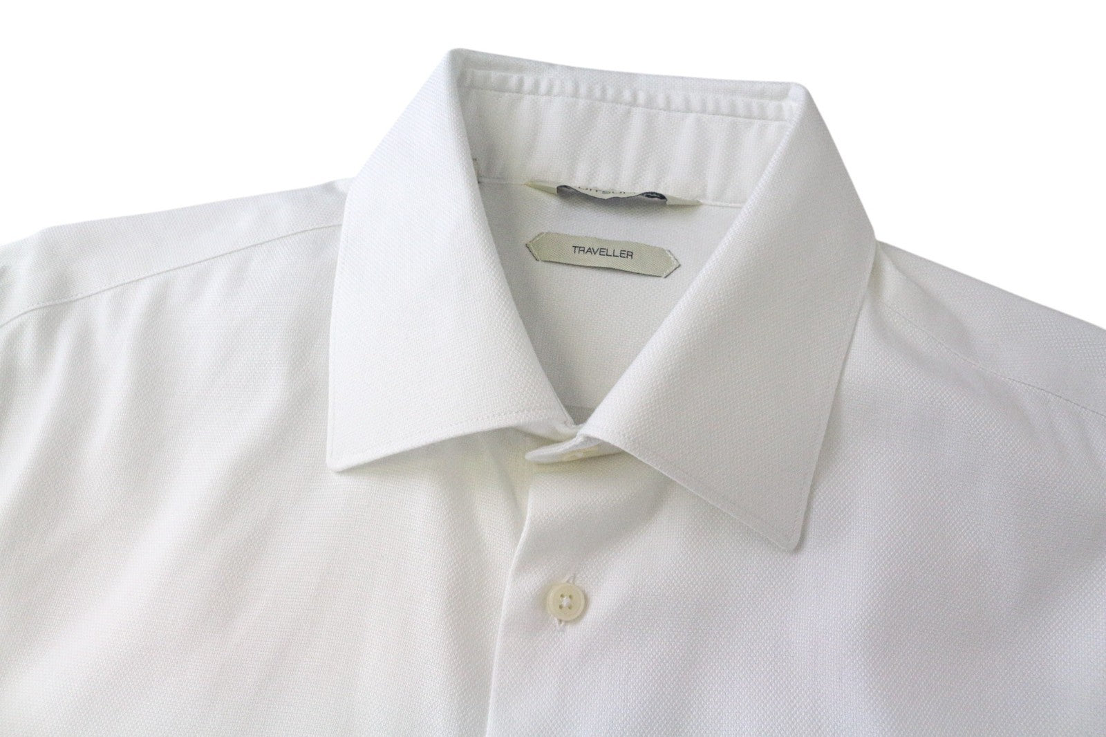 „SUITSUPPLY Traveller“ vyriški formalūs marškinėliai, 39/15.5, ypač ploni, balti ilgomis rankovėmis 