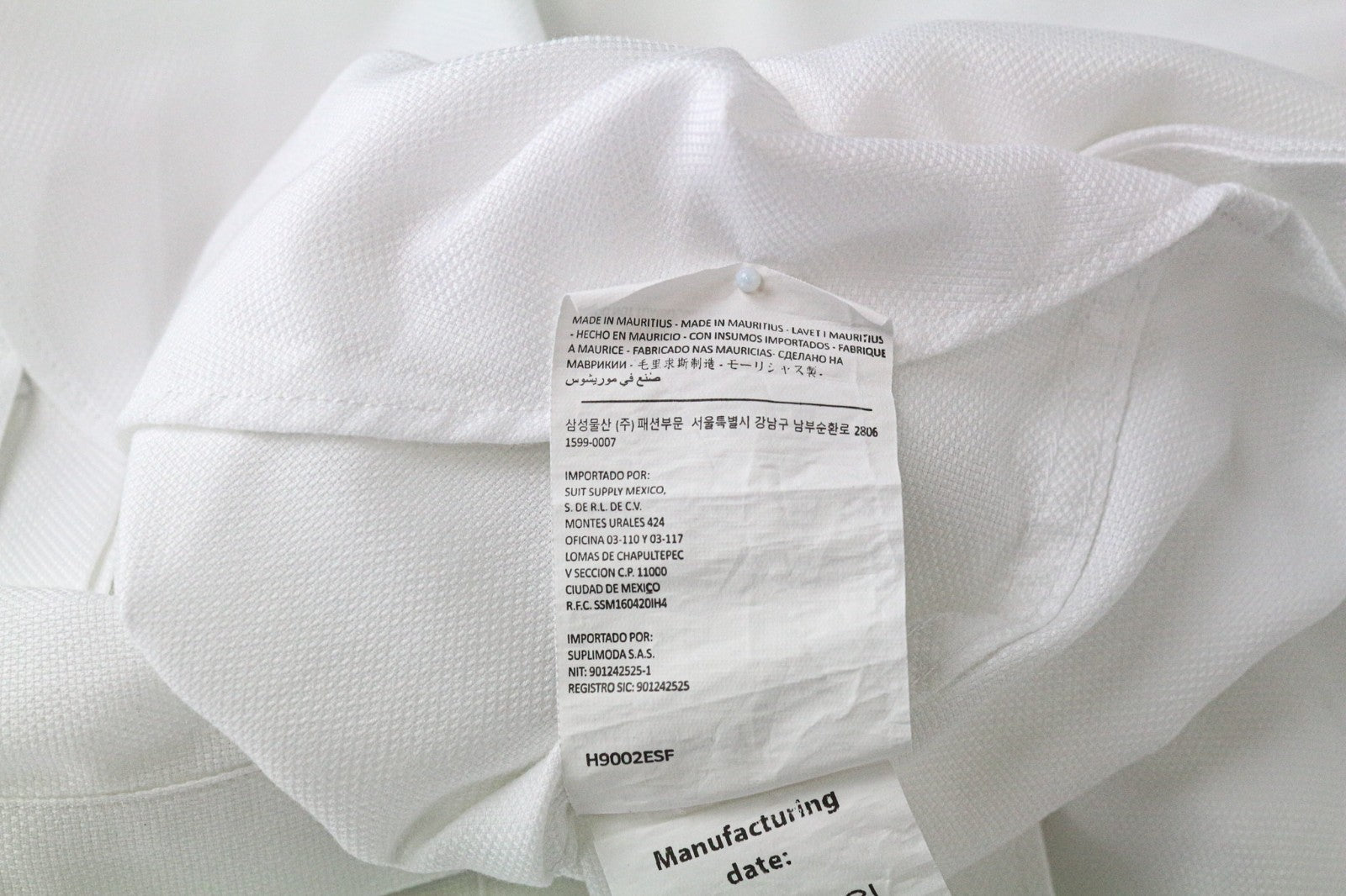 „SUITSUPPLY Traveller“ vyriški formalūs marškinėliai, 39/15.5, ypač ploni, balti ilgomis rankovėmis 