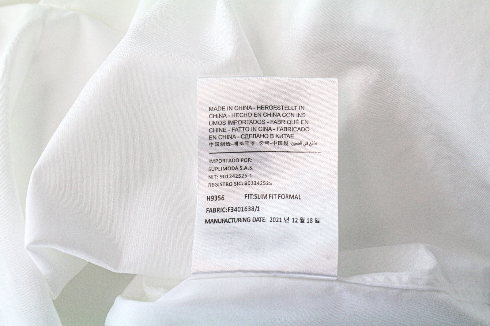 SUITSUPPLY vyriški formalūs marškinėliai, 38/15, ploni, balti, medvilniniai, ilgomis rankovėmis, klasikinio stiliaus 