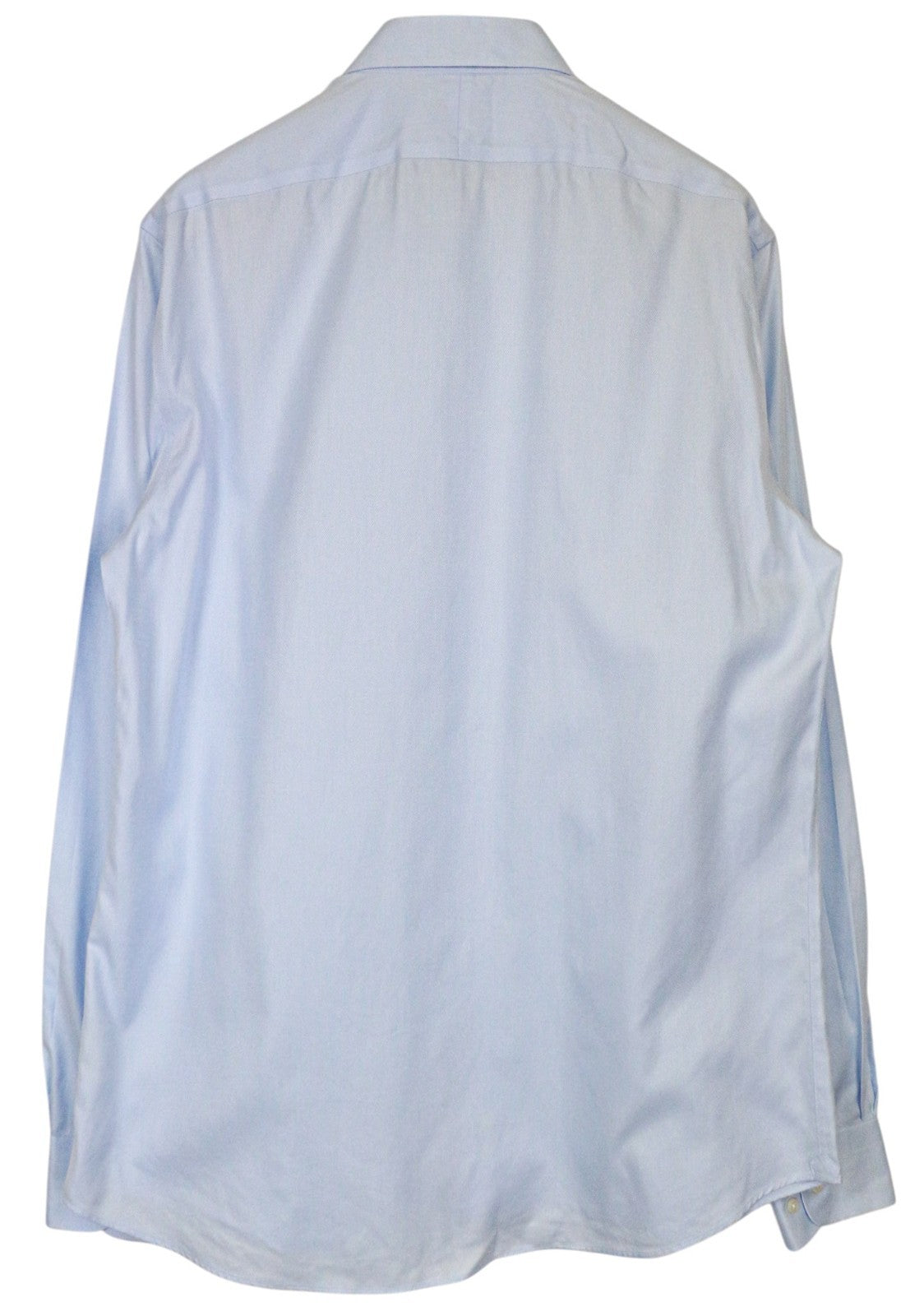 SUITSUPPLY Men's Formal Shirt 43-7/17L Slim Blue Cotton Button-Up Long Sleeve