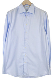 „SUITSUPPLY Traveller“ vyriški formalūs marškiniai, 41/16, ploni, mėlyni, raštuoti medvilniniai marškiniai 